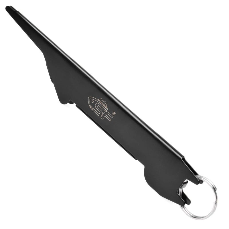 SF 2 in 1 Fly Fishing Knot Tying Tool Angler Accessory Black Magnum Quick Knot Tyer with Zinger Retractor - Image 2